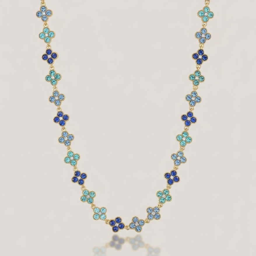 Collier FLORA Bleu
